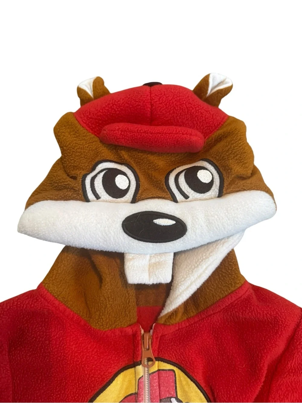 Child’s Unisex Buc-ees beaver one piece suit with zippered front Size 3